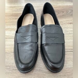 Aldo Black Leather Loafers Normcore Classic - Size 7